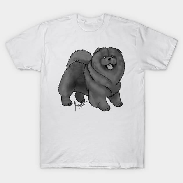 Dog - Chow Chow - Black T-Shirt by Jen's Dogs Custom Gifts and Designs